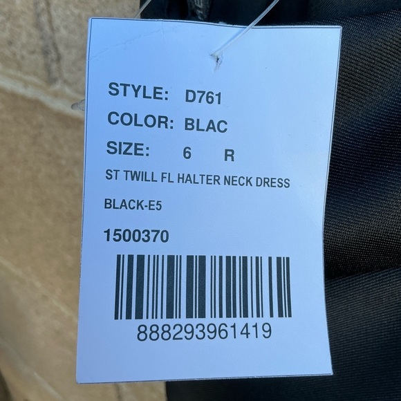 NWT Alfred Sung V-Neck Halter Satin Trumpet Dress Gown Size 6 D761 Black Party - Picture 8 of 10